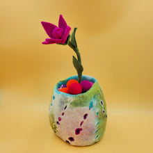 Decorative Double-Petal Flower with Leaves