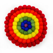 Rainbow Themed Round Ball Trivet