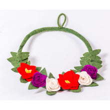 Wreath with Flowers and Leaves