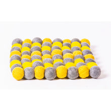 Yellow Mist Square Ball Trivet